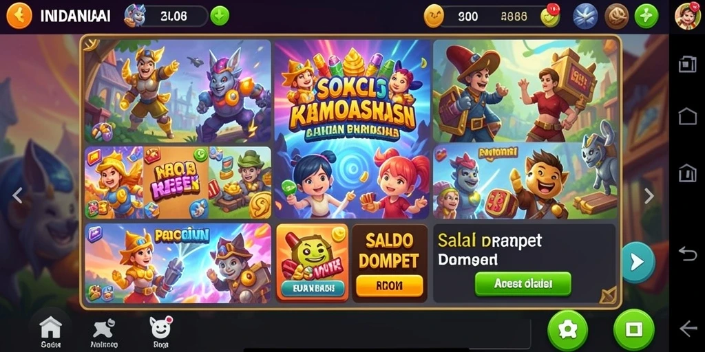 Tampilan grafis yang menarik dan penuh warna.